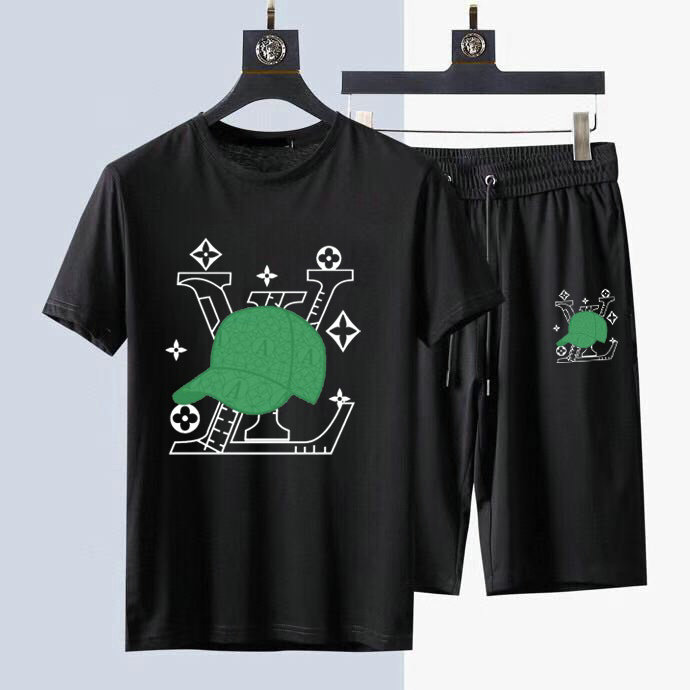 Wholesale Cheap Louis Vuitton Short Sleeve Tracksuits for Sale