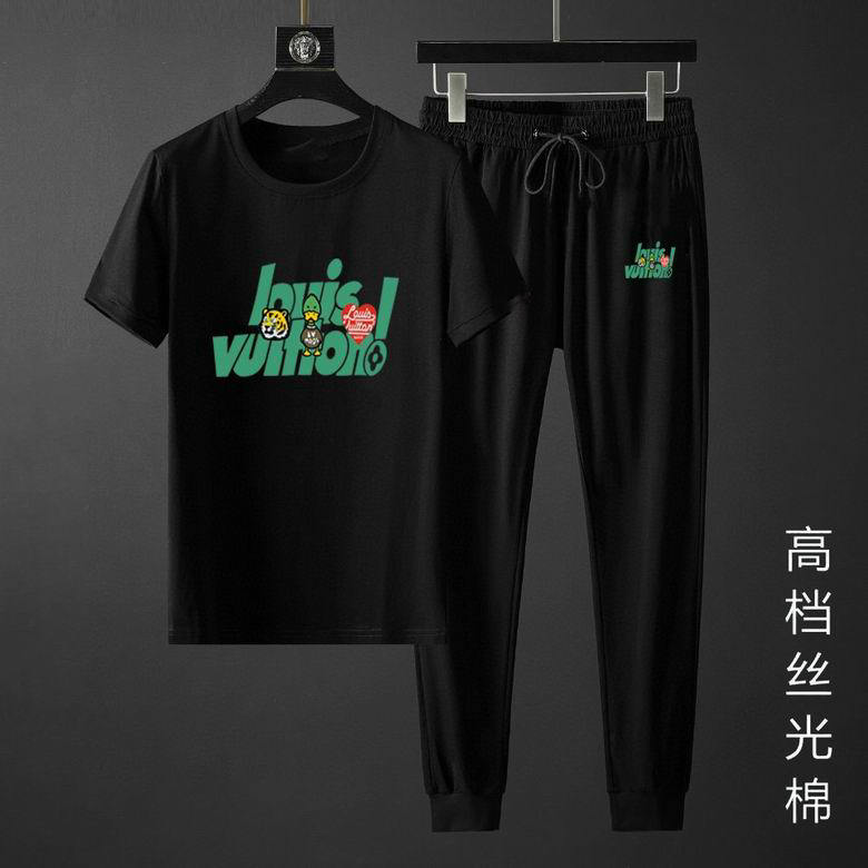 Wholesale Cheap Louis Vuitton Short Sleeve Tracksuits for Sale