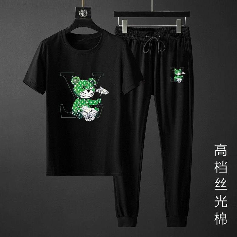 Wholesale Cheap Louis Vuitton Short Sleeve Tracksuits for Sale