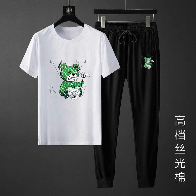 Wholesale Cheap Louis Vuitton Short Sleeve Tracksuits for Sale