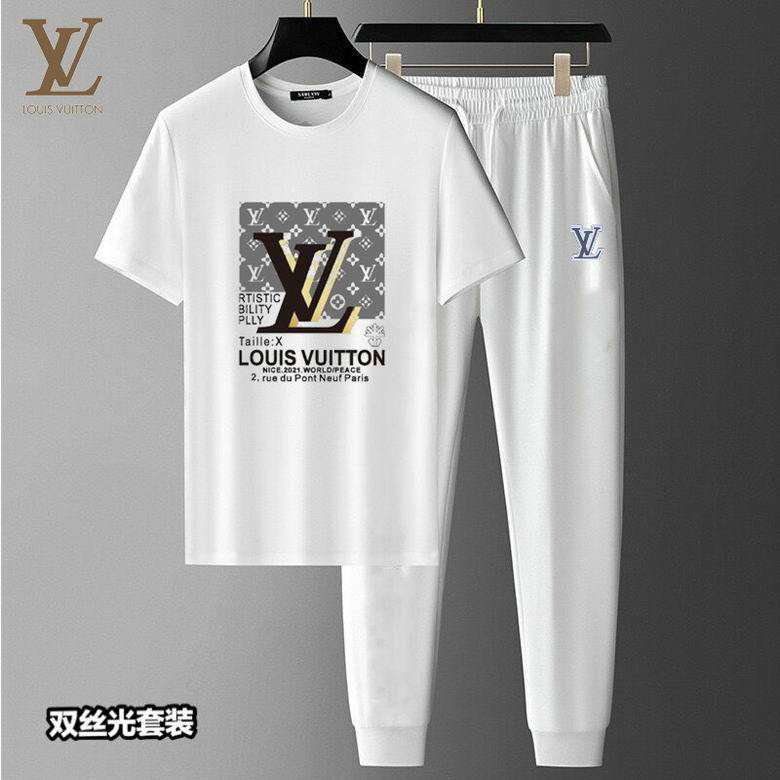 Wholesale Cheap Louis Vuitton Short Sleeve Tracksuits for Sale