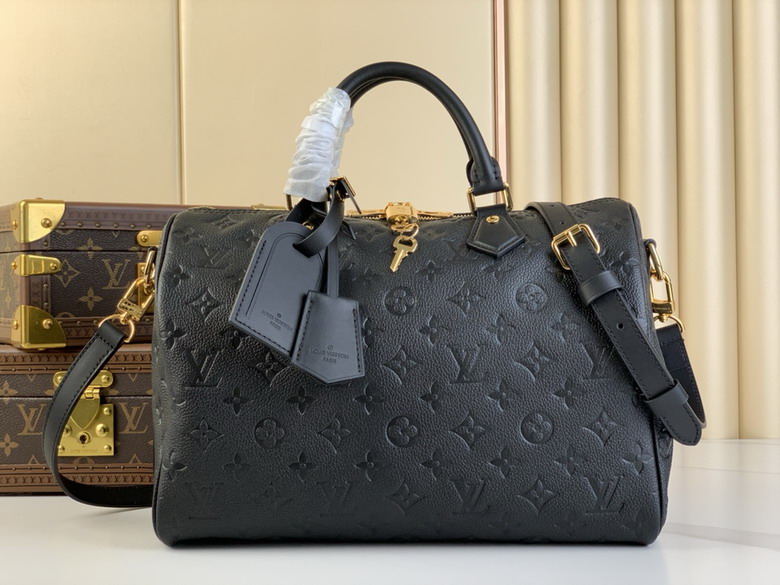 Wholesale High Quality AAA Louis Vuitton Speedy Soft 30 Dark Monogram Women's Tote Shoulder Replica Bags for Sale