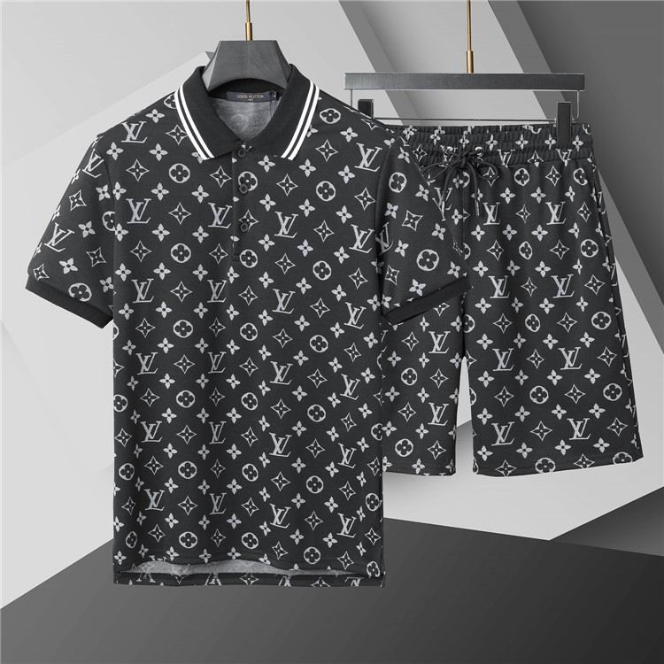 Wholesale Cheap LV Short sleeve Tracksuit for Sale