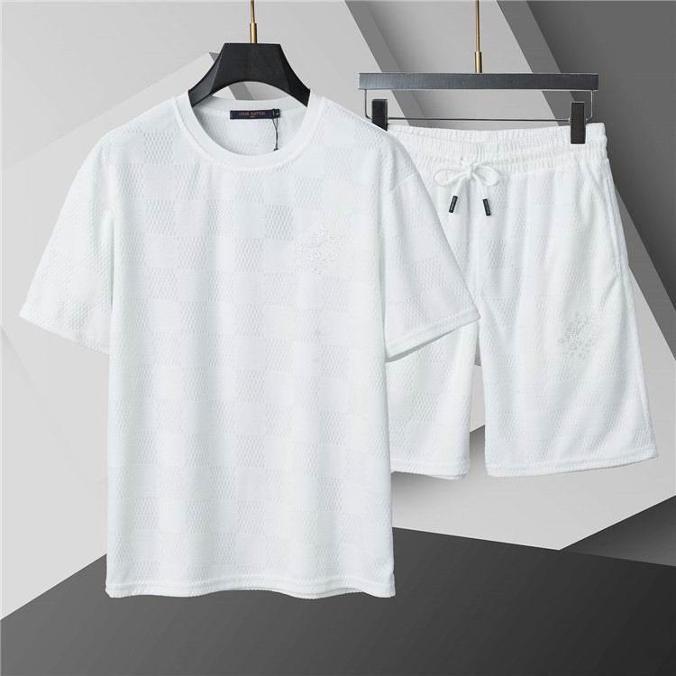 Wholesale Cheap LV Short sleeve Tracksuit for Sale