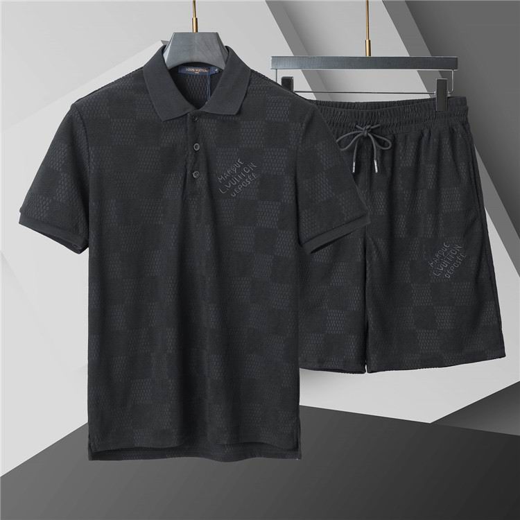 Wholesale Cheap LV Short sleeve Tracksuit for Sale