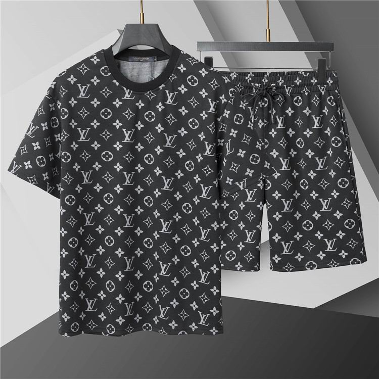 Wholesale Cheap LV Short sleeve Tracksuit for Sale