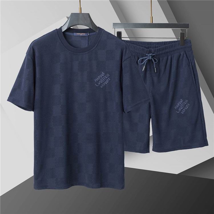 Wholesale Cheap LV Short sleeve Tracksuit for Sale