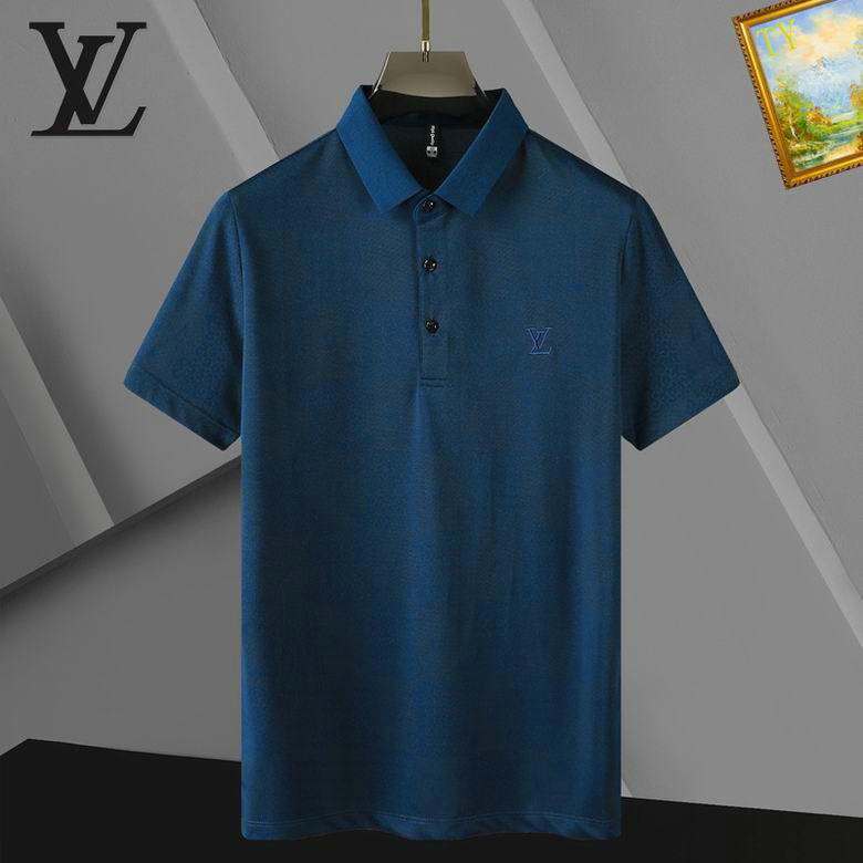 Wholesale Cheap Lv mens Short Sleeve Lapel T shirts for Sale