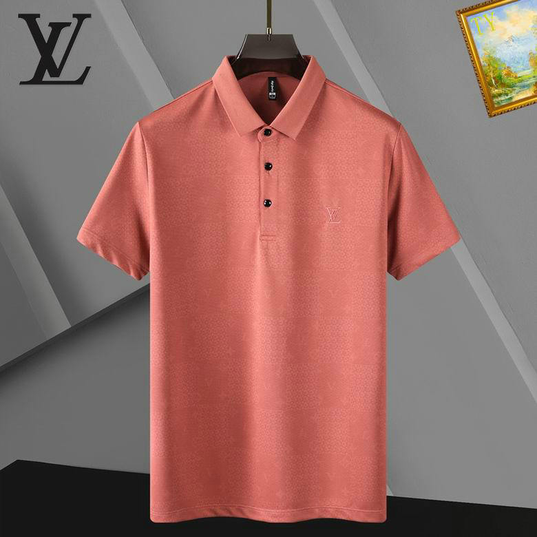 Wholesale Cheap Lv mens Short Sleeve Lapel T shirts for Sale