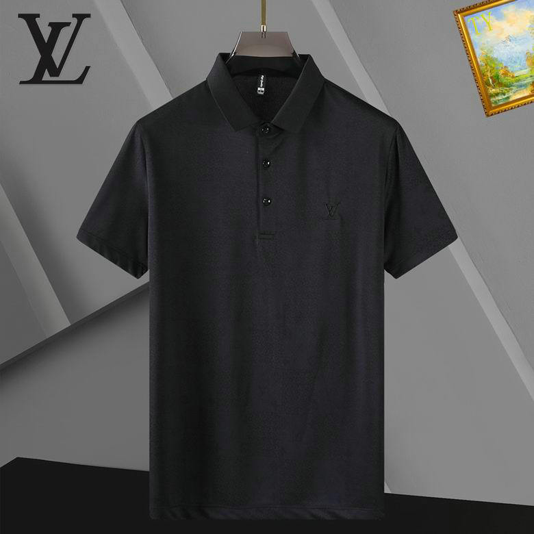 Wholesale Cheap Lv mens Short Sleeve Lapel T shirts for Sale