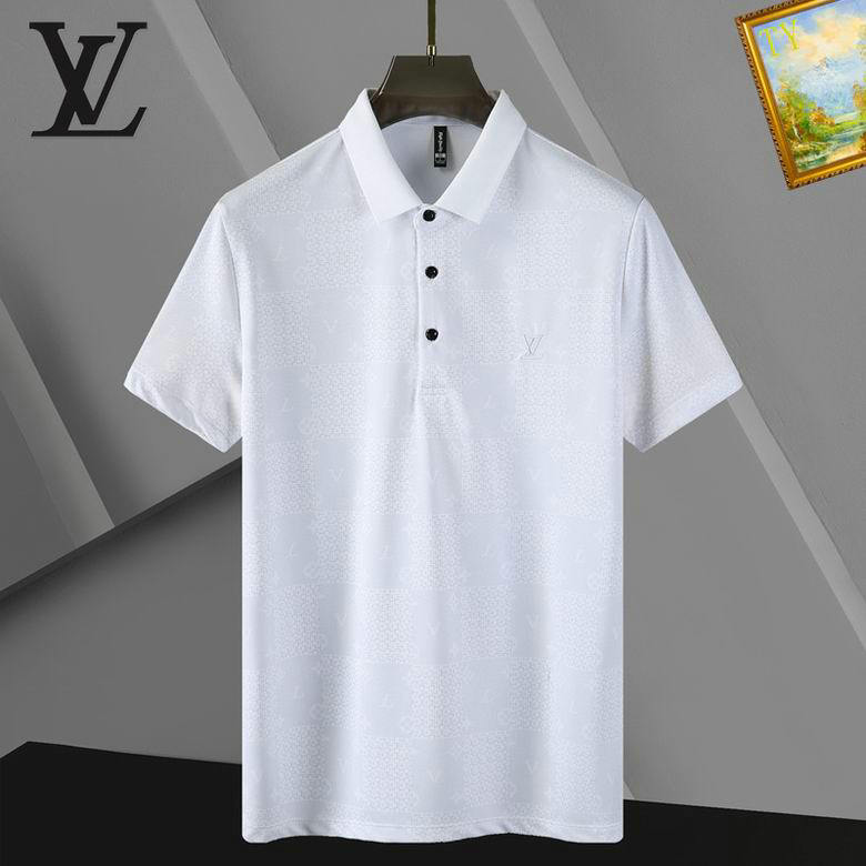 Wholesale Cheap Lv mens Short Sleeve Lapel T shirts for Sale