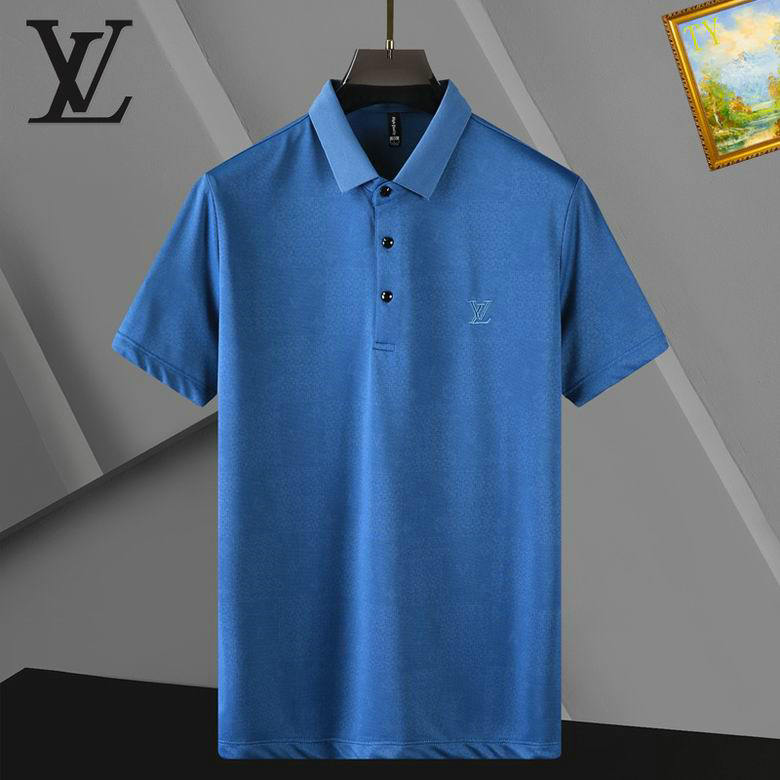 Wholesale Cheap Lv mens Short Sleeve Lapel T shirts for Sale