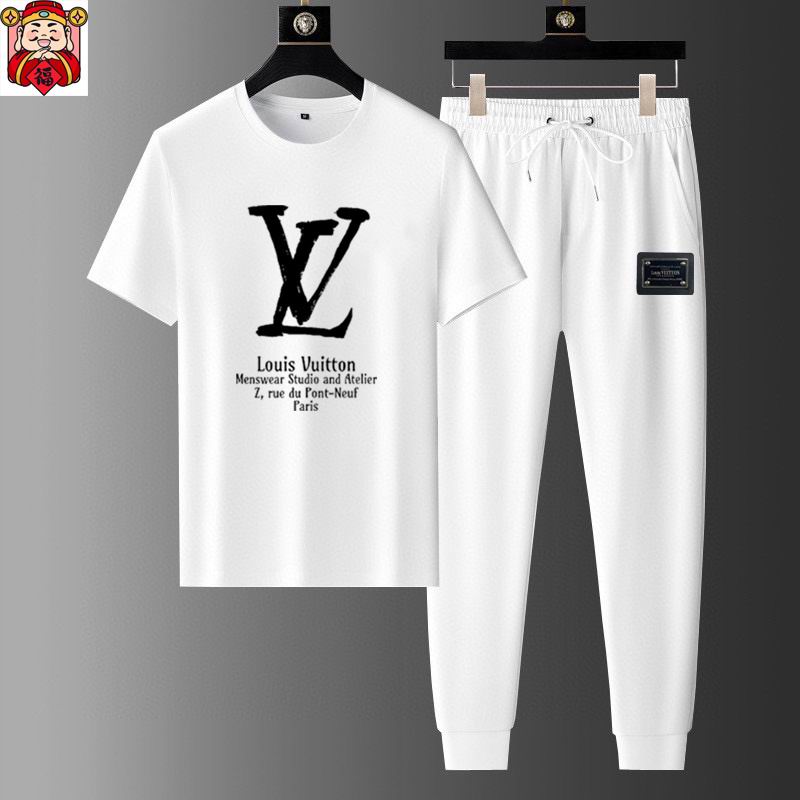 Wholesale High-quality Cheap Louis Vuitton Short Sleeve Replica Designer Tracksuits for sale