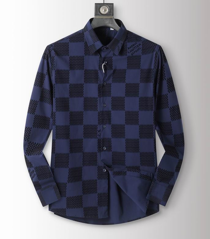 Wholesale Cheap Lv Long Sleeve Replica Shirts for Sale