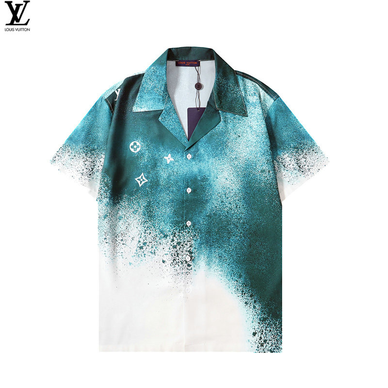 Wholesale Cheap LV Designer Shorts Sleeve Shirts for Sale