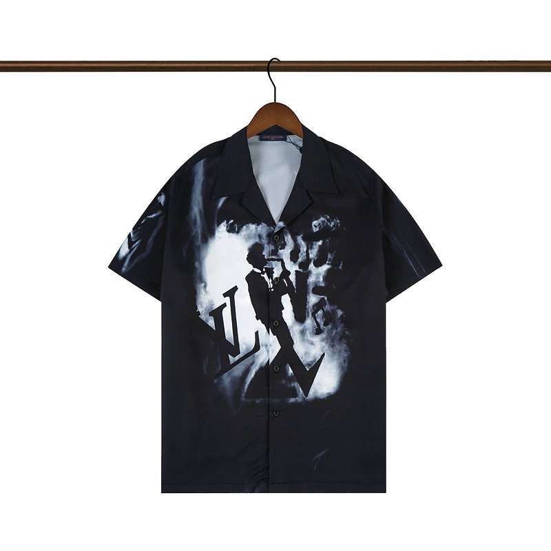 Wholesale Cheap LV Designer Shorts Sleeve Shirts for Sale