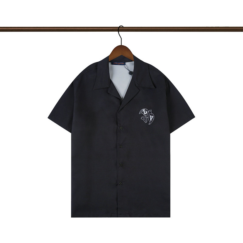 Wholesale Cheap LV Designer Shorts Sleeve Shirts for Sale