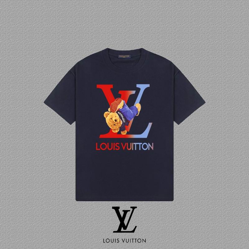 Wholesale Cheap Louis Vuitton Womens Short Round Collar T Shirts for Sale