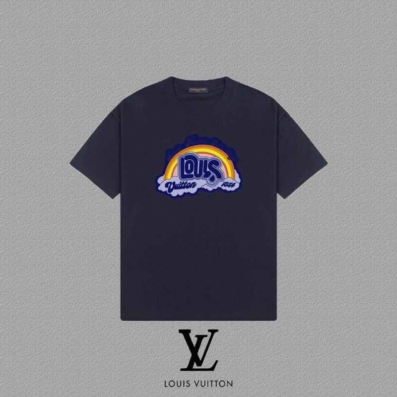 Wholesale Cheap Louis Vuitton Womens Short Round Collar T Shirts for Sale