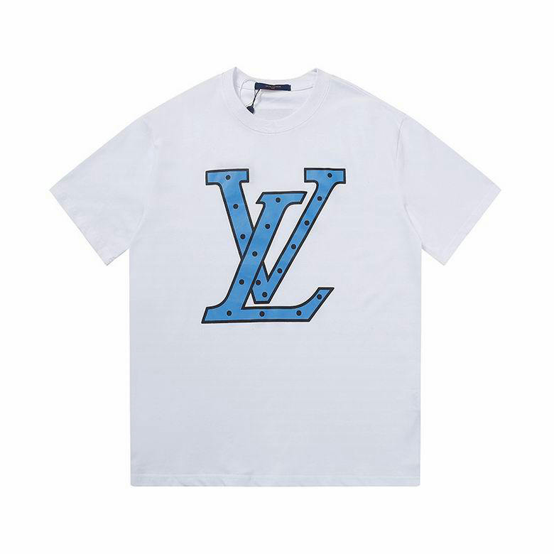 Wholesale Cheap LV Short Round Collar T shirts for Sale