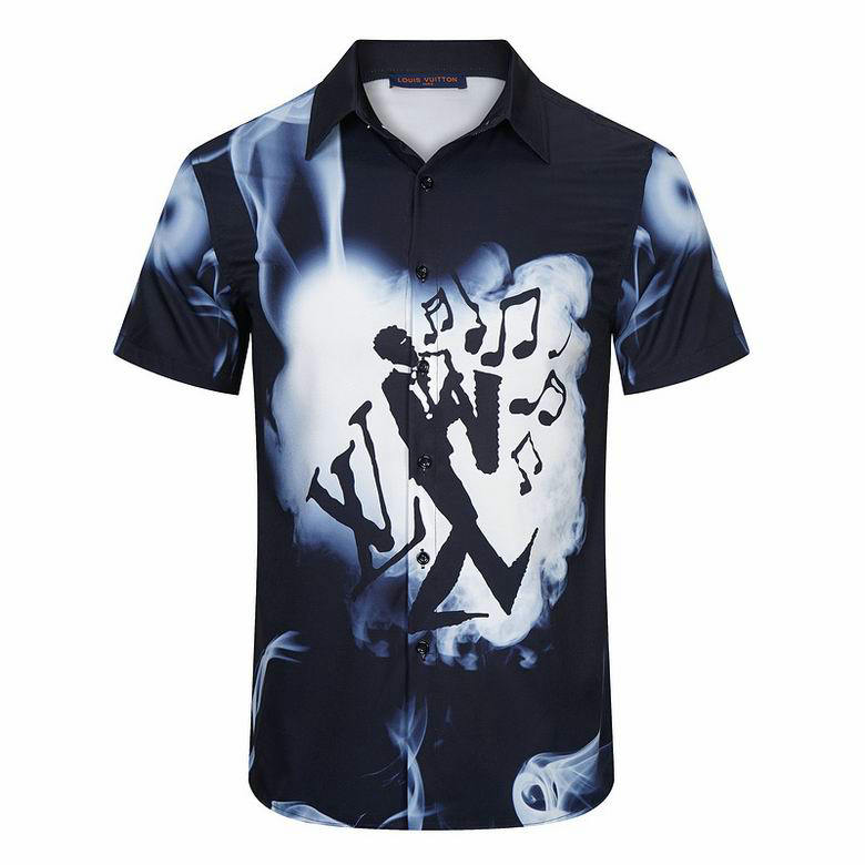Wholesale Cheap LV Designer Shorts Sleeve Shirts for Sale