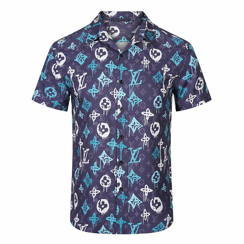 Wholesale Cheap LV Designer Shorts Sleeve Shirts for Sale
