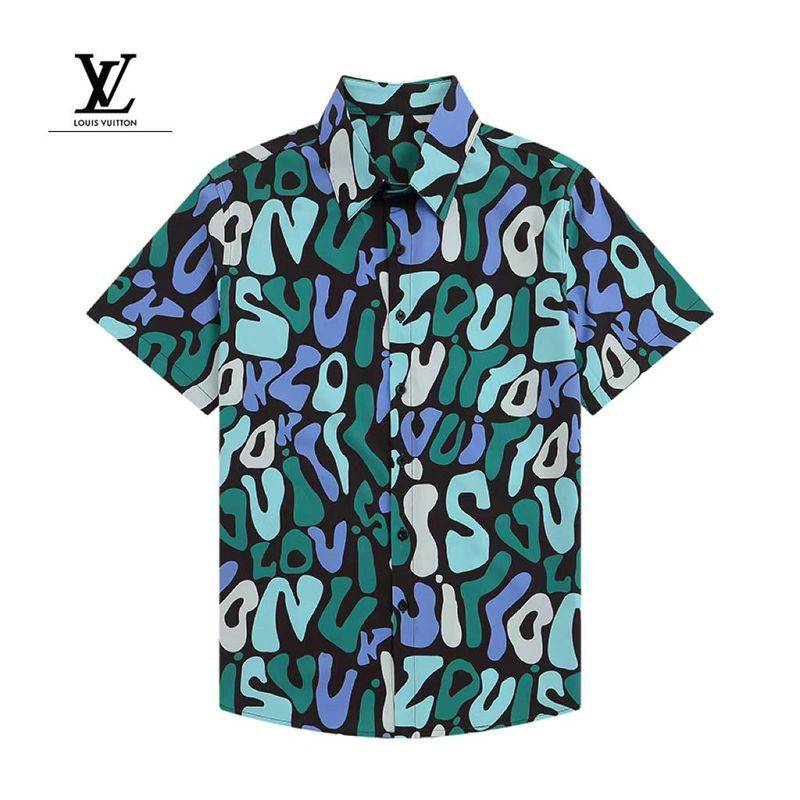 Wholesale Cheap LV Designer Shorts Sleeve Shirts for Sale
