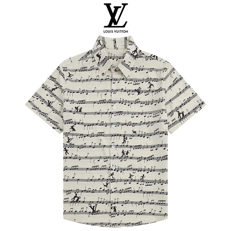 Wholesale Cheap LV Designer Shorts Sleeve Shirts for Sale