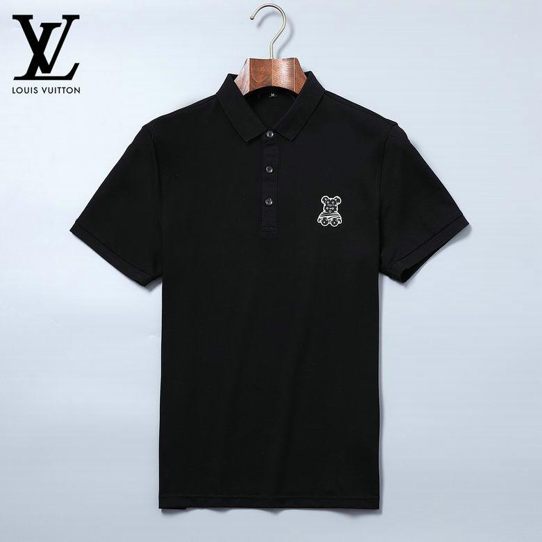 Wholesale Cheap LV Shorts Sleeve Lapel T Shirts for Sale