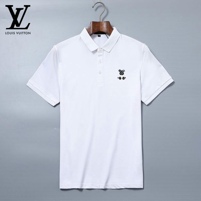 Wholesale Cheap LV Shorts Sleeve Lapel T Shirts for Sale