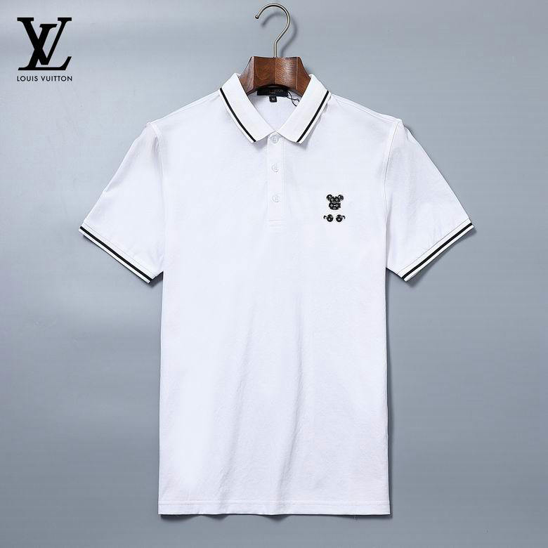 Wholesale Cheap LV Shorts Sleeve Lapel T Shirts for Sale