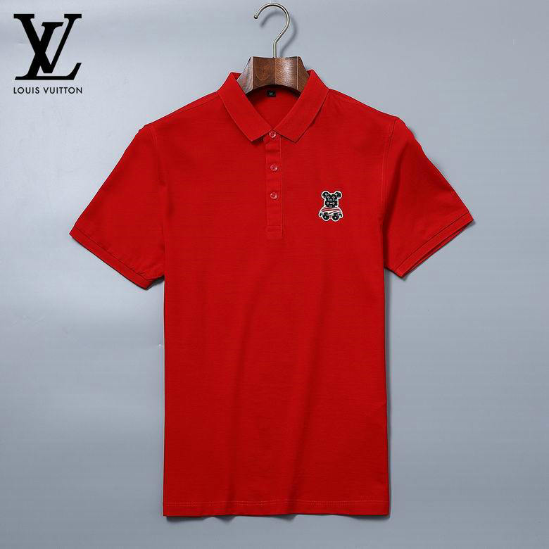 Wholesale Cheap LV Shorts Sleeve Lapel T Shirts for Sale