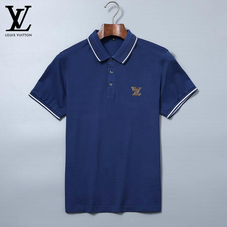 Wholesale Cheap LV Shorts Sleeve Lapel T Shirts for Sale