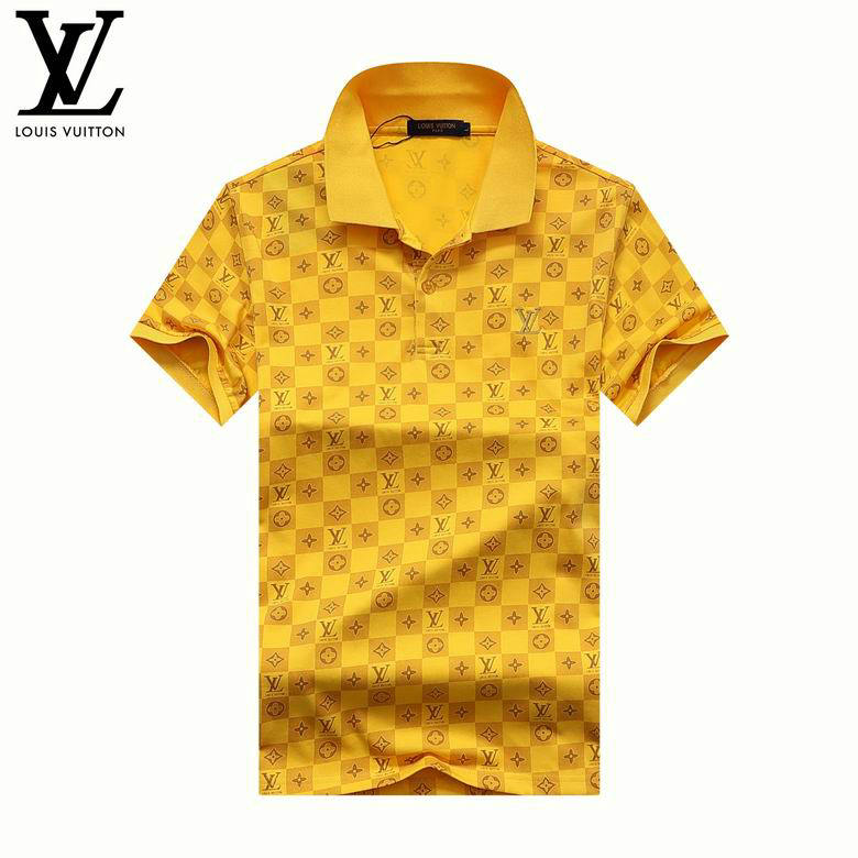 Wholesale Cheap LV Shorts Sleeve Lapel T Shirts for Sale