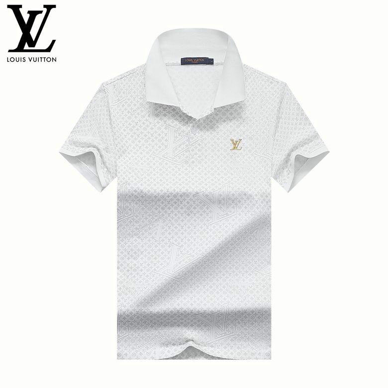 Wholesale Cheap LV Shorts Sleeve Lapel T Shirts for Sale