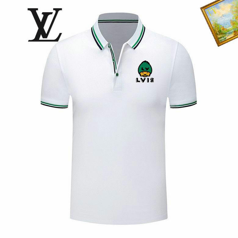 Wholesale Cheap LV Shorts Sleeve Lapel T Shirts for Sale