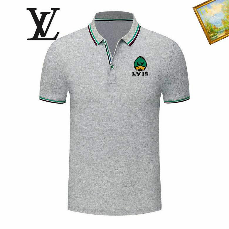 Wholesale Cheap LV Shorts Sleeve Lapel T Shirts for Sale