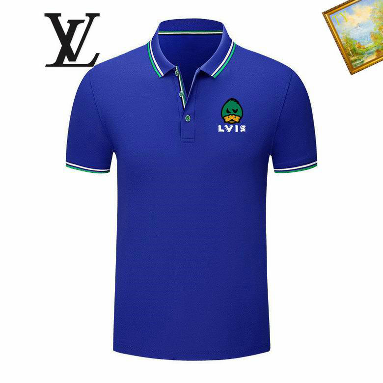 Wholesale Cheap LV Shorts Sleeve Lapel T Shirts for Sale