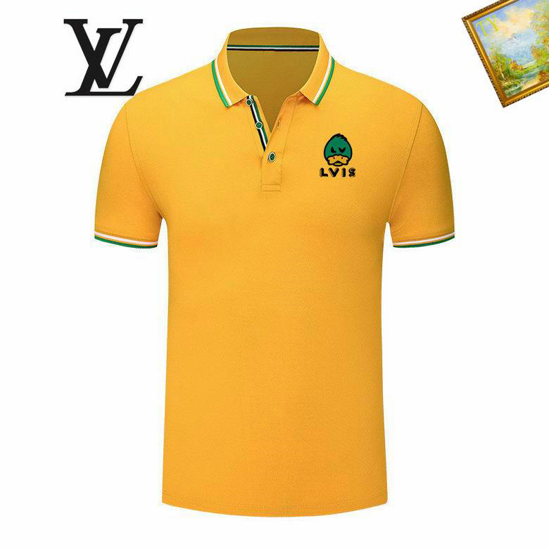 Wholesale Cheap LV Shorts Sleeve Lapel T Shirts for Sale