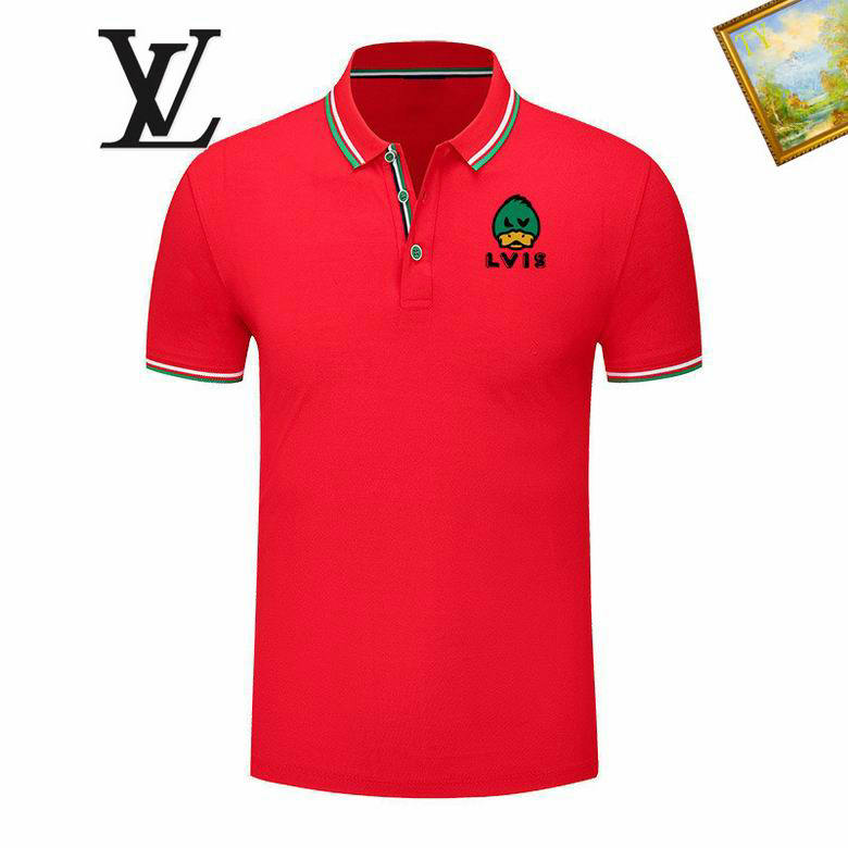 Wholesale Cheap LV Shorts Sleeve Lapel T Shirts for Sale
