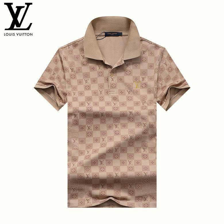 Wholesale Cheap LV Shorts Sleeve Lapel T Shirts for Sale