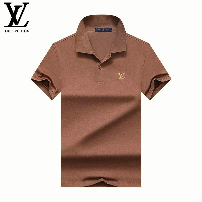 Wholesale Cheap LV Shorts Sleeve Lapel T Shirts for Sale