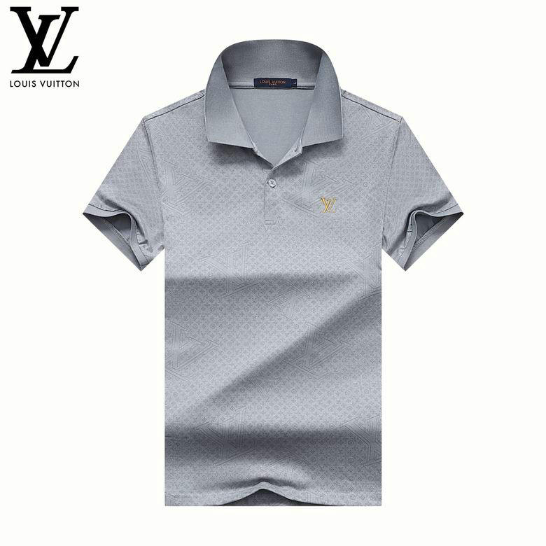 Wholesale Cheap LV Shorts Sleeve Lapel T Shirts for Sale