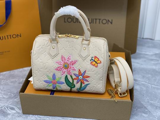 Wholesale High Quality AAA Louis Vuitton  x YK Speedy Bandouliere 25 Tote Shoulder Bags for Sale