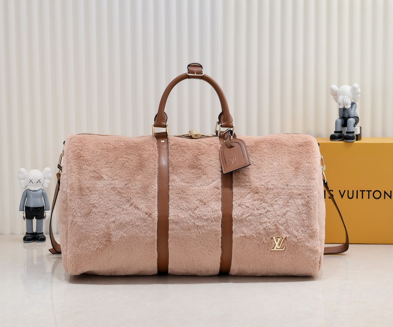 Wholesale Cheap AAA Louis Vuitton Keepall Bandoulière 50 (Shearling) Other Leather M23108 Replica Travel Bags for Sale