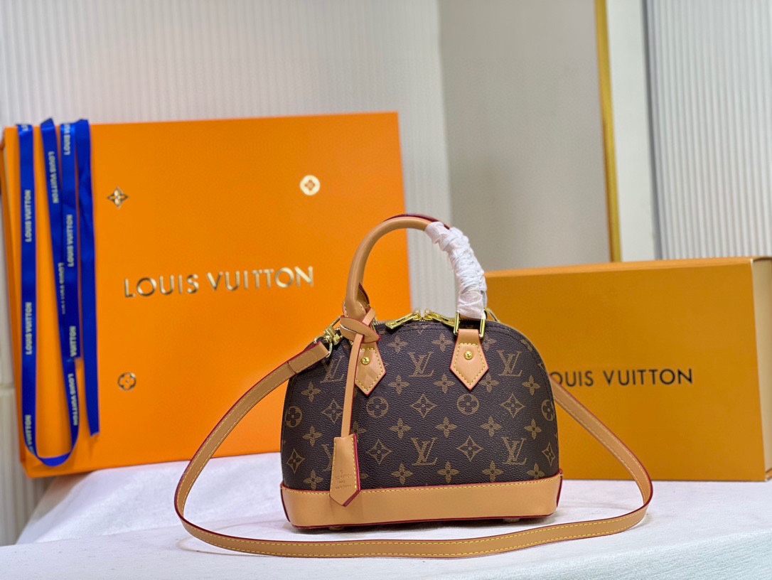 Wholesale Cheap Louis Vuitton Alma BB Monogram Leather Bags for Sale