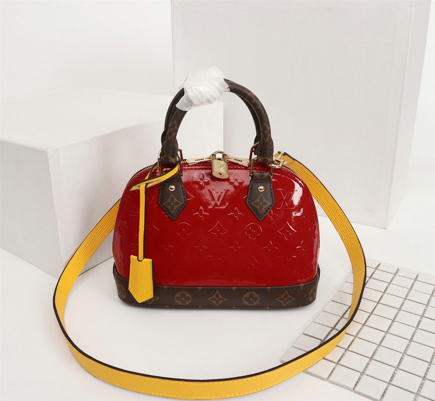 Wholesale Cheap Louis Vuitton Alma BB Monogram Vernis Leather bags for sale