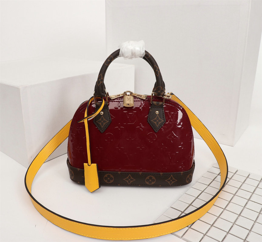 Wholesale Cheap Louis Vuitton Alma BB Monogram Vernis Leather bags for sale