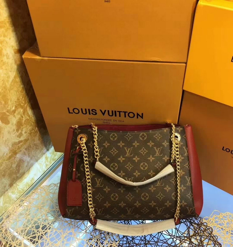Wholesale AAA Fashion Louis Vuitton Surene MM Monogram Leather Handbags