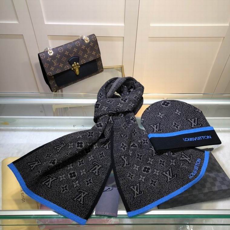 Wholesale Cheap Lv Scarf Hats set